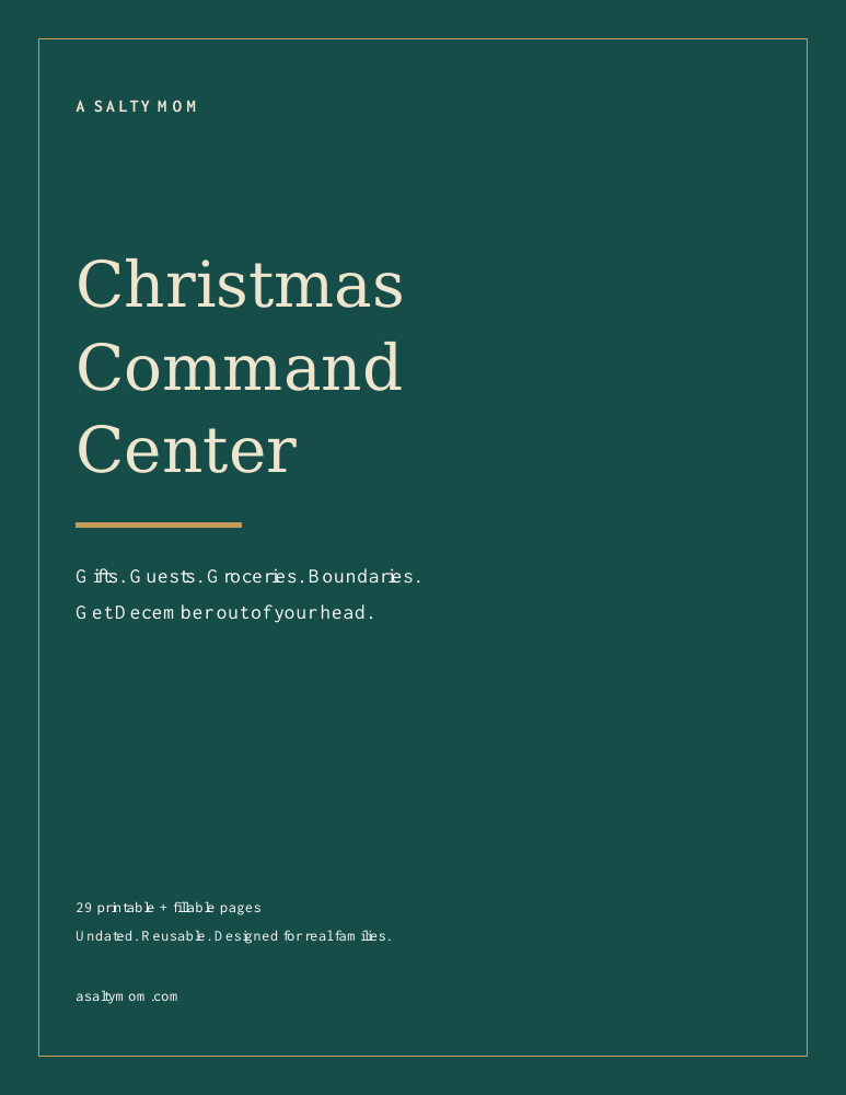 Christmas Command Center: 29 printable and fillable pages