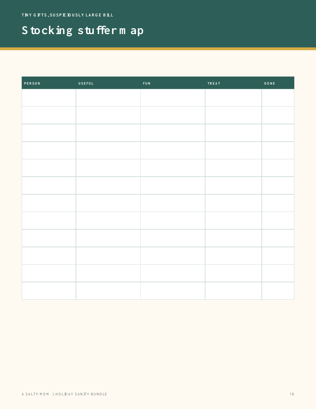 Gift triage page